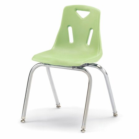 JONTI-CRAFT Berries Stacking Chair with Chrome-Plated Legs, 18 in. Ht, Key Lime 8148JC1130